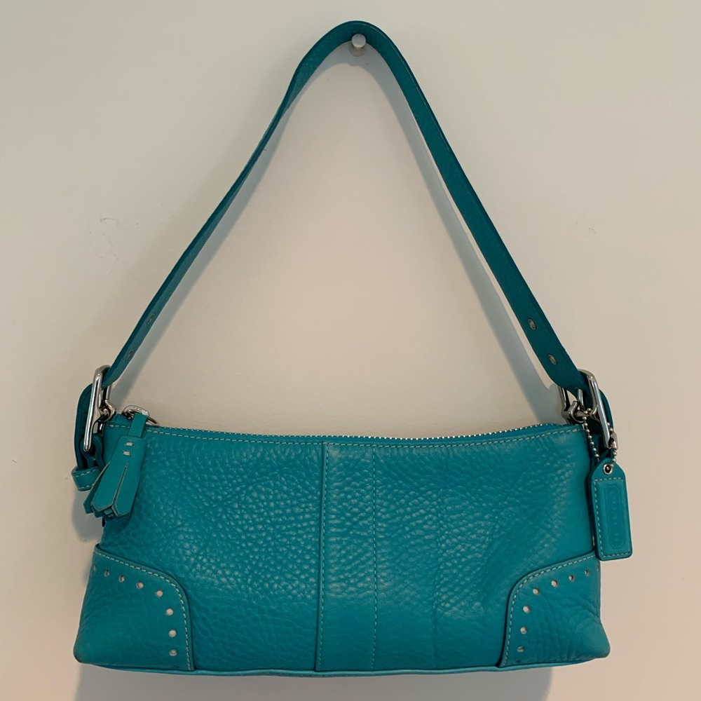 COPY - Coach turquoise SOHO leather shoulder bag